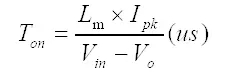 LED驱动电源导通时间公式